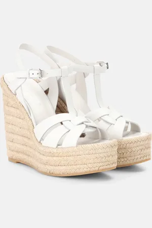 Saint Laurent Tribute 130 leather espadrilles