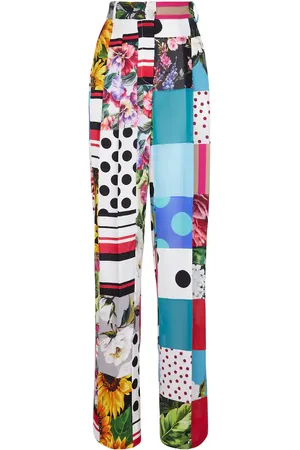 Dolce & Gabbana Printed silk crÃªpe wide-leg pants