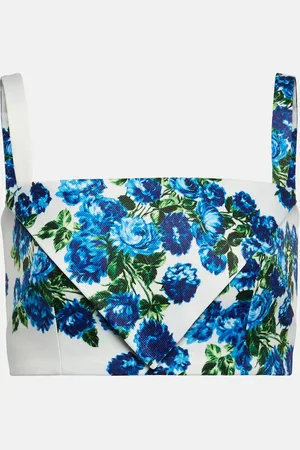 EMILIA WICKSTEAD Zori floral crop top