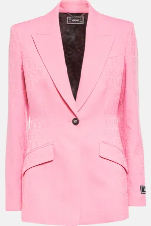 VERSACE Allover virgin wool blazer