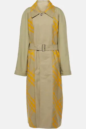 Burberry Checked cotton gabardine trench coat