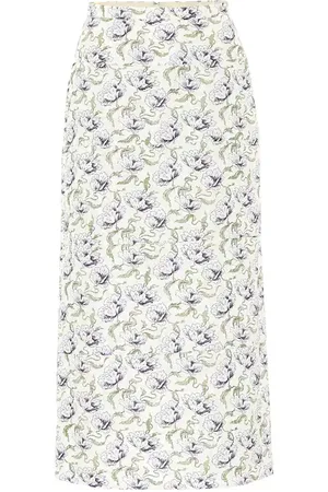 BROCK COLLECTION Rapa floral cotton-blend midi skirt