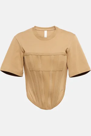 DION LEE Corset cotton T-shirt