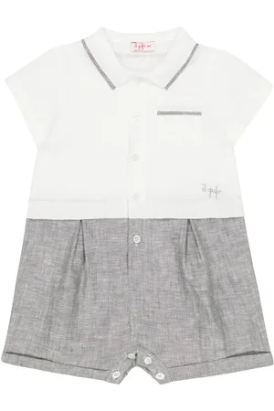 Il gufo Baby linen playsuit