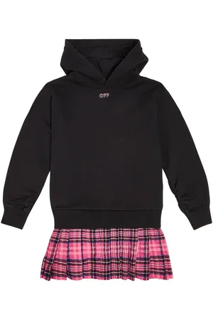 OFF-WHITE Pleated checked cotton dress