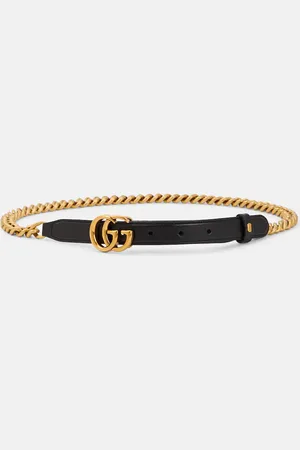 Gucci GG chain and leather belt