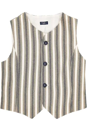 Il gufo Striped cotton-blend vest