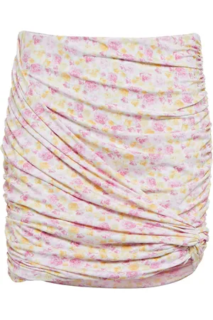 MAGDA BUTRYM Ruched floral miniskirt