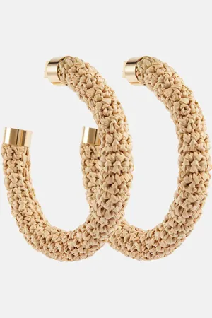Jacquemus Raffia hoop earrings