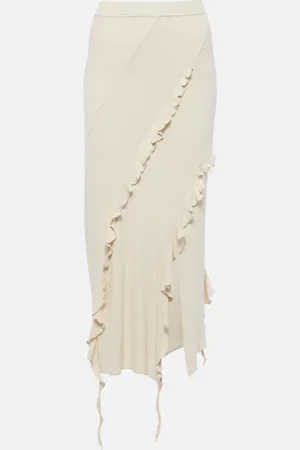 Acne Studios Asymmetric ruffled midi skirt