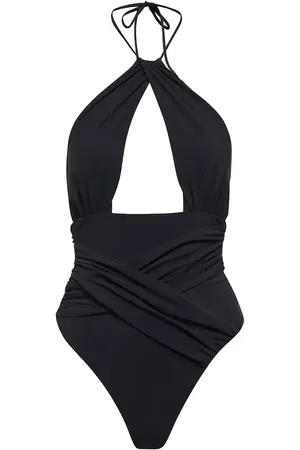 Nensi Dojaka Cutout ruched halterneck swimsuit