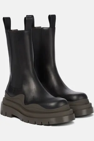 Bottega Veneta Tire leather ankle boots