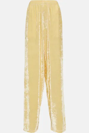 Balenciaga Wide-leg velvet pants