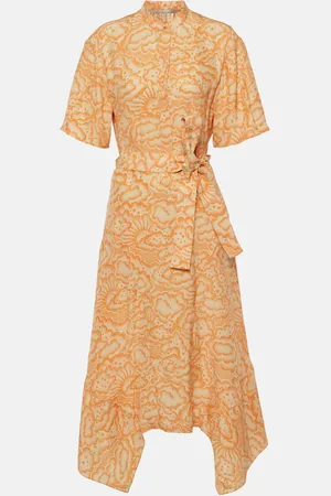 Stella McCartney Printed asymmetric silk midi dress