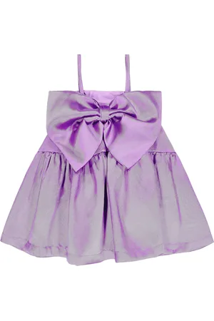 CAROLINE BOSMANS Bow-trimmed satin dress