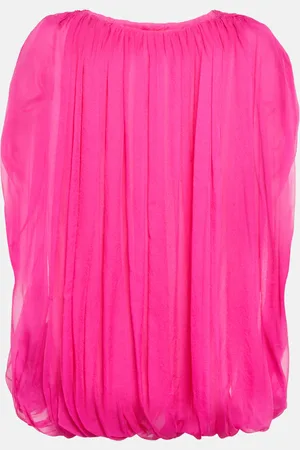 Rick Owens Gathered silk chiffon top