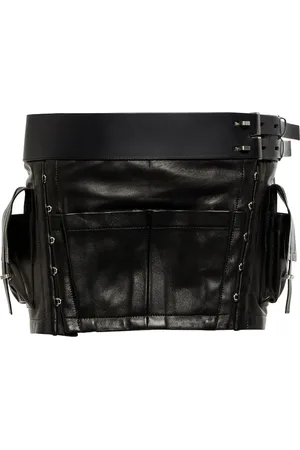 DION LEE Embellished leather skirt