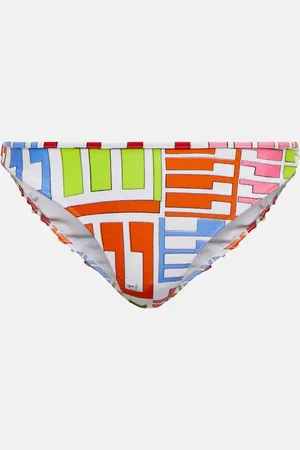 Puccini Printed ruffled bikini bottoms