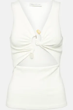 CHRISTOPHER ESBER Callisto embellished jersey top