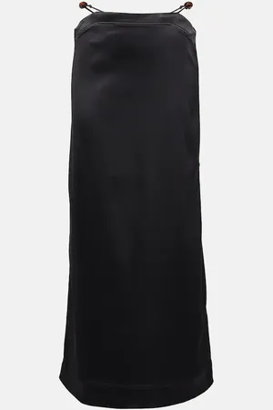 Ganni Satin maxi skirt