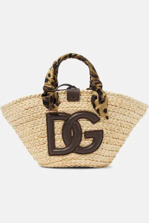 Dolce & Gabbana Kendra Small straw basket bag