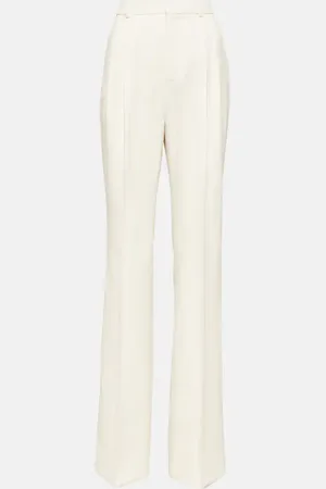 Saint Laurent High-rise wool wide-leg pants