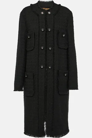 Dolce & Gabbana Fringed wool-blend tweed coat