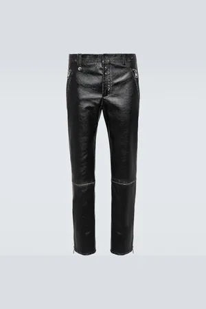 Alexander McQueen Leather straight pants