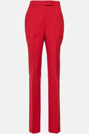 Salvatore Ferragamo High-rise virgin wool straight pants