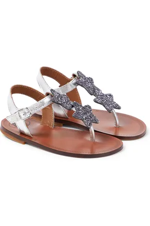 PèPè PÃ¨PÃ¨ Laminato appliquÃ© leather sandals