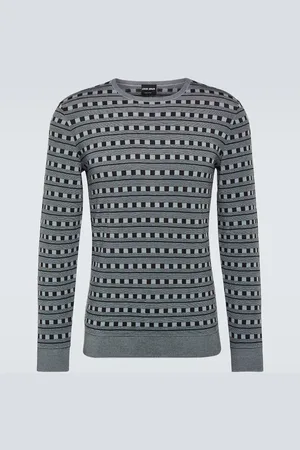 Giorgio Armani Jacquard wool-blend sweater