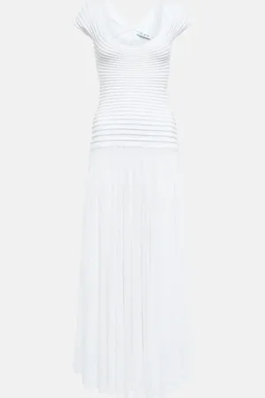 Alaïa AlaÃ¯a Ribbed-knit midi dress