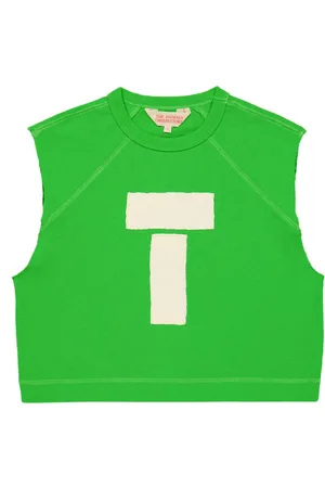 The Animals Observatory Stork cotton crop top