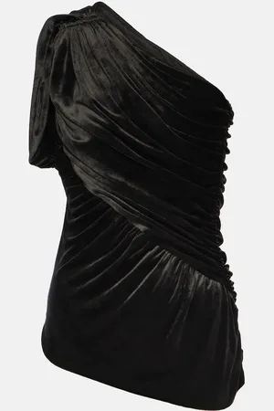 Rick Owens Lilies Amira one-shoulder velvet top