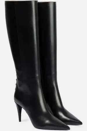 VALENTINO GARAVANI Rockstud leather knee-high boots