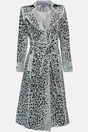 Miss Sohee Leopard-print trench coat