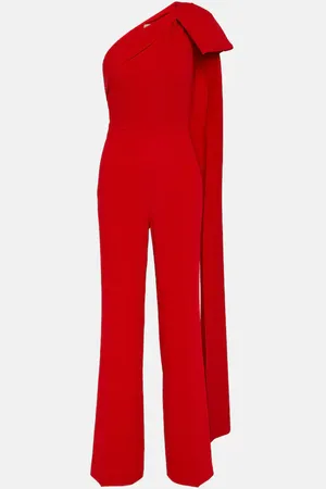 Roland Mouret Bow-detail asymmetric cady jumpsuit