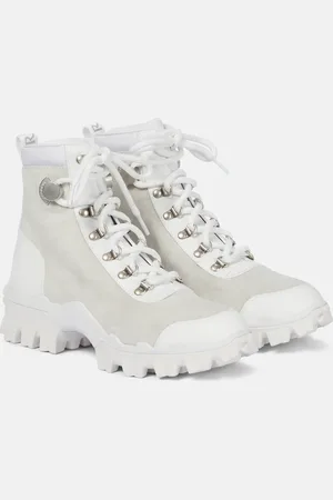 Moncler Helis leather and suede ankle boots