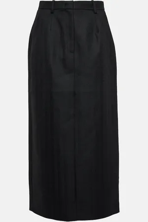 CO Pinstripe wool pencil skirt