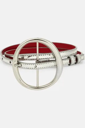 Jacquemus La Ceinture Ronde metallic leather belt