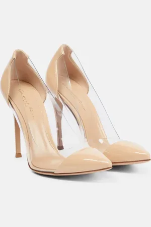 Gianvito Rossi Plexi 105 leather and PVC pumps