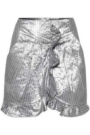 Isabel Marant Mucius striped metallic miniskirt