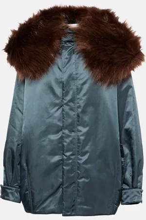 Alaïa AlaÃ¯a Oversized faux fur-trimmed parka