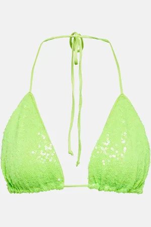 Norma Kamali Sequin-embellished bikini top