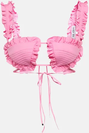 The Attico Glory ruffled cotton bra top
