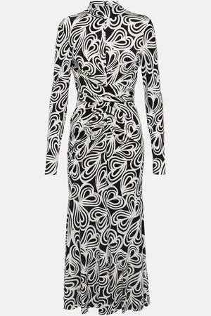 Diane von Furstenberg Marquise printed wool-blend midi dress