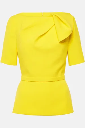 Safiyaa Mattea draped crÃªpe top