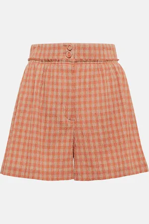 Altuzarra Thor gingham cotton-blend shorts