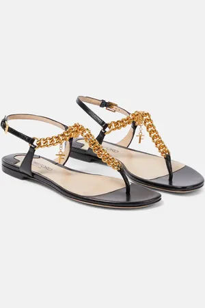 Tom Ford Zenith embellished leather thong sandals