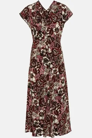 Max Mara Affetto floral silk midi dress